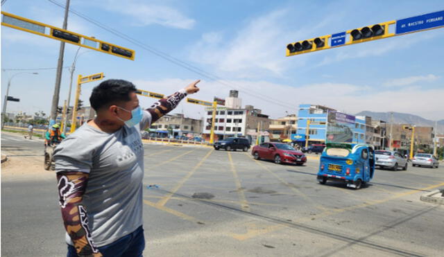 Obra recién inaugurada en Comas carece de semáforos y límites de velocidad para autos. Foto: Omar Coca/ La República