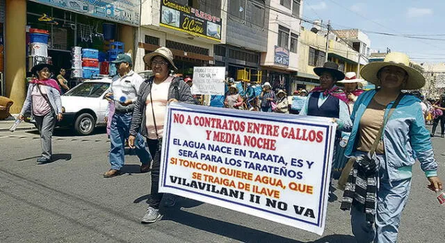 Protesta. Agricultores gritaron en marcha "Vilavilani no va".