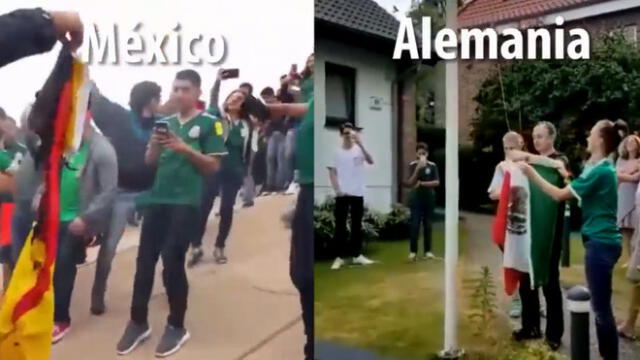 Facebook: mexicanos queman bandera alemana mientras germanos izan la azteca [VIDEO]