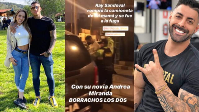 Futbolista Ray Sandoval y su pareja fueron denunciados por Sebastián Lizarzaburu. (Foto: Composición con imágenes de Instagram)