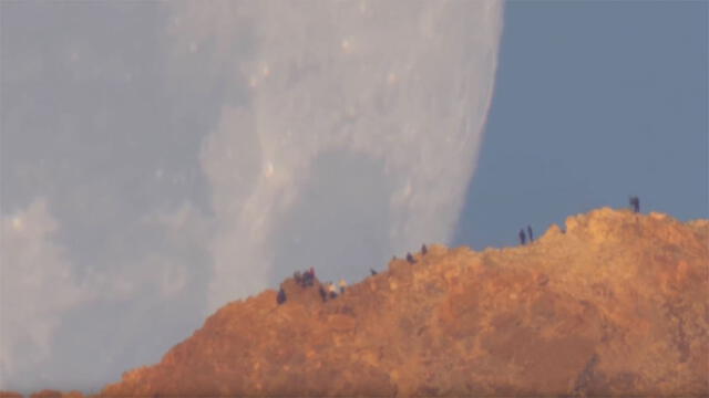 YouTube: Mira la enorme luna que cae sobre isla española [VIDEO]