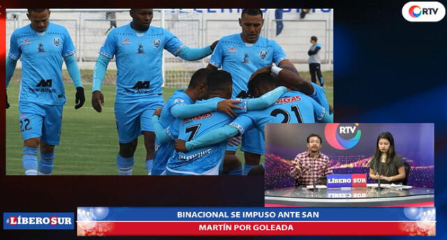 Líbero Sur: Binacional goleó 6- 0 a San Martín en Juliaca [VIDEO]