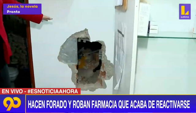 Ladrones abandonaron en local las herramientas que usaron para hacer forado. (Foto: Captura de video / Latina Noticias)
