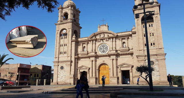 Desprendimiento en la Catedral de Tacna alerta a la población en plena Semana Santa [VIDEO]