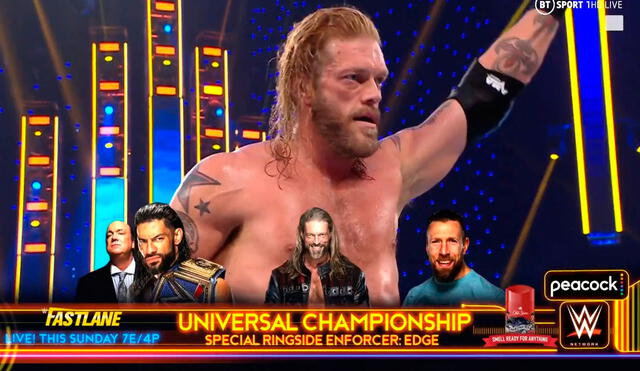 Edge cerró SmackDown con una victoria sobre Jey Uso de cara a Fastlane 2021. Foto: WWE