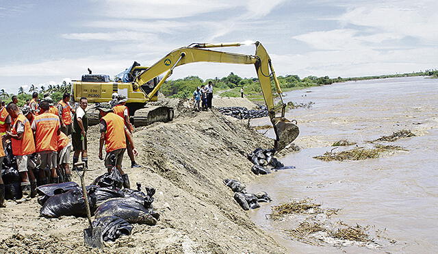 Siguen retrasando las obras de rehabilitación de los diques del río Piura
