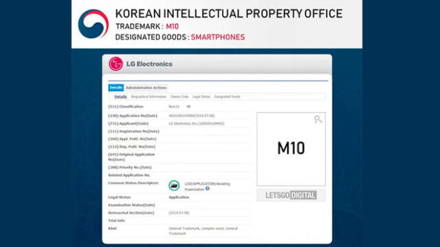 La firma coreana ha registrado el nombre de LG M10.