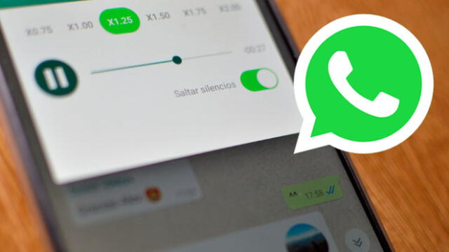 Acelerar los audios de WhatsApp.
