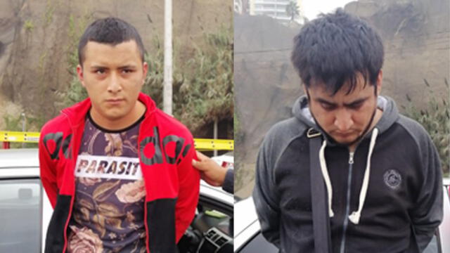 A los detenidos, quienes aceptaron la culpabilidad del último robo, se les encontró droga, armas de fuego, celulares y documentos personales. (Foto: PNP)