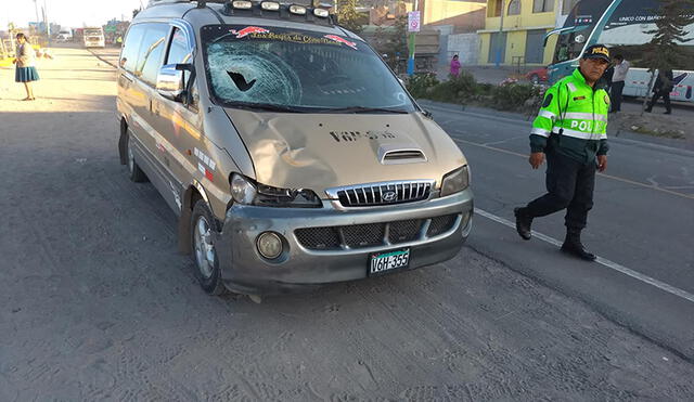 Miniván mata a cobrador ebrio en Arequipa