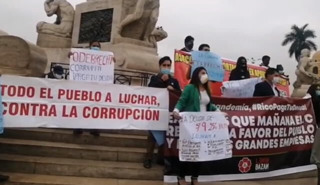 Ciudadanos hicieron plantón en Trujillo pidiendo que empresas paguen a Sunat