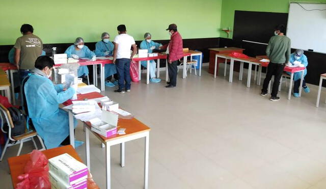 Mil comerciantes y transportistas pasan control médico en provincia de la sierra de La Libertad