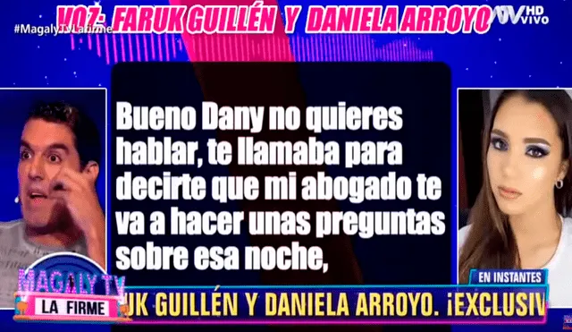 Nuevo audio de Nicola y Faruk amenazando a Daniela Arroyo [VIDEO]