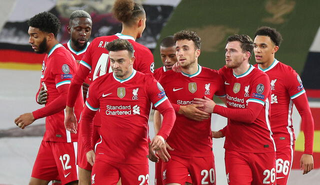 Liverpool sumó seis puntos y lidera el grupo D de la Champions League. Foto: AFP