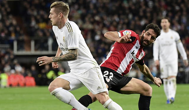 Real Madrid vs Athletic Bilbao por la fecha 18 de la Liga Santander. Foto: AFP