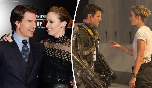 Tom Cruise y Emily Blunt tuvieron un interesante intercambio de palabras cuando grabaron "Al filo del mañana". Foto: composición/AFP/Warner Bros
