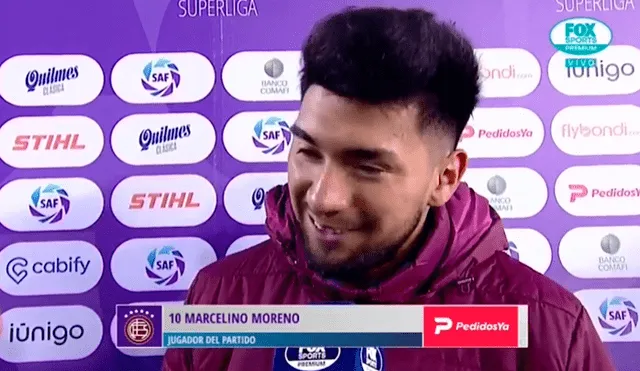Marcelino Moreno fue elegido como el jugador del partido y al ser entrevistado se puso nervioso.