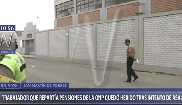 Trabajador de la ONP quedó herido tras frustrar asalto en San Martín de Porres [VIDEO]