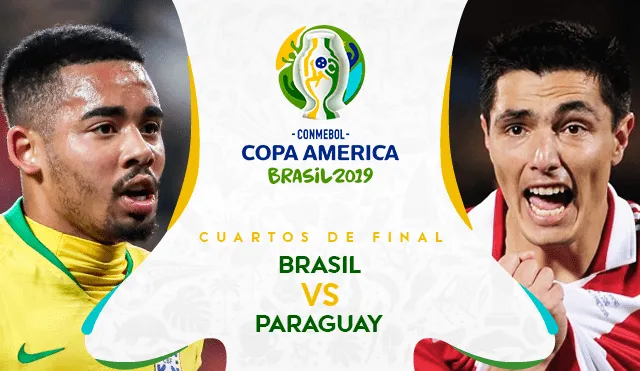 Brasil vs Paraguay se enfrentan en los cuartos de final de la Copa América.