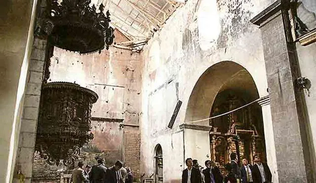 Cusco: Inicia la restauración del templo San Sebastián incendiado el 2016