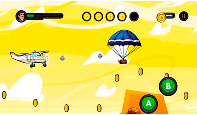 El juego consta de tres niveles: caminos, avión y conducción en carretera. Foto: captura El Chapo The Games.