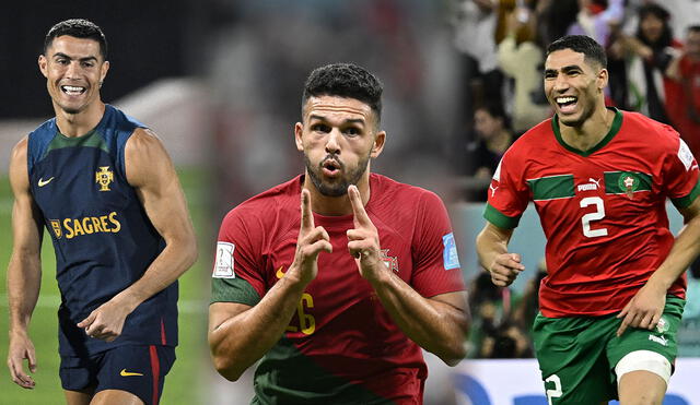 Portugal vs. Marruecos: ambas seleccionas se medirán por cuartos de final por el Mundial Qatar 2022. Foto: composición de La República/AFP