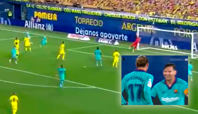 Gol Antoine Griezmann en el Barcelona vs. Villarreal. Foto: Captura ESPN