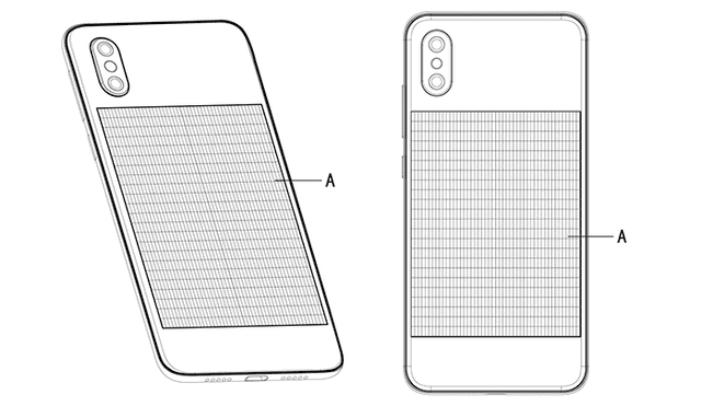Los bocetos del móvil incluidos en la patente de Xiaomi. | Foto: WIPO