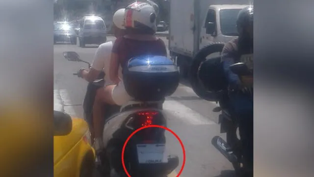 Alerta por conductor que circulaba en motocicleta sin placa en Jesús María 