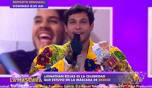 "Ekeko" resultó ser el cantante de cumbia Jonathan Rojas, quien se mostró emocionado. (Foto: Captura Latina)