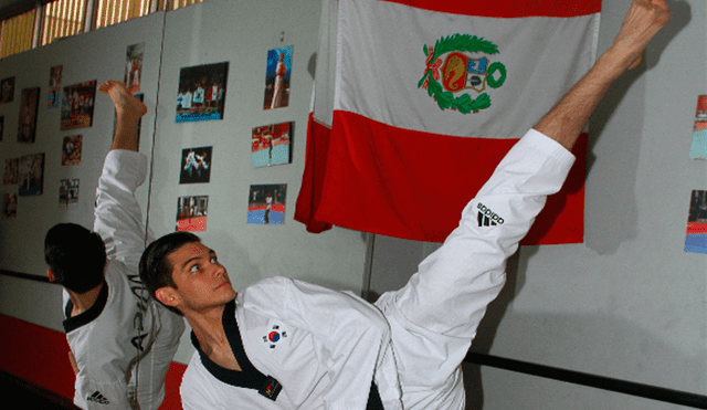 Hugo Del Castillo logró la medalla de oro en un torneo virtual de taekwondo. | Foto: Luis Jiménez (Líbero)