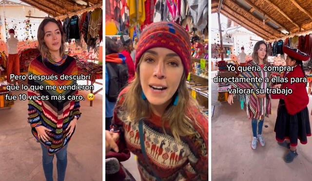 Pese al mal momento, la joven recorrió una tienda para comprar más cosas como recuerdo de su viaje a nuestro país. Foto: composición LR/TikTok/@ode_ruiz