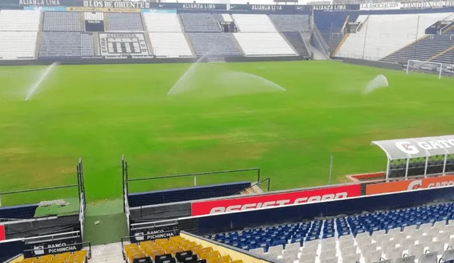 El pasado lunes 25 se inició la recuperación del gramado del Estadio Alejandro Villanueva ‘Matute’. (FOTO: Alianza Lima).