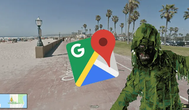 Google Maps capta aterrador 'Monstruo de algas' que aterra a bañistas en playa de EEUU [FOTOS]