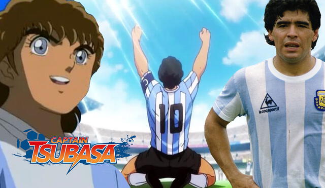 La primera aparición de Juan Díaz (Diego Maradona) se dio en Shin Captain Tsubasa ova 6 de 1986. Foto: TV Tokyo/Composición