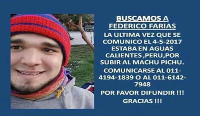 Cusco: continúa la búsqueda del joven argentino desaparecido 