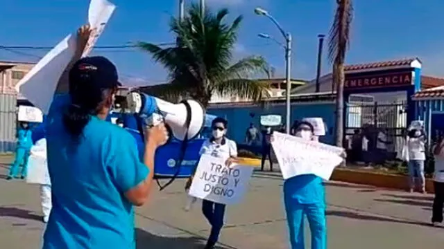 Protesta de enfermeras en Tumbes
