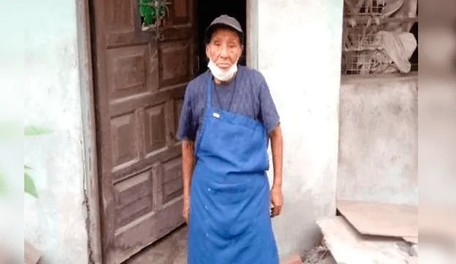 Anciana recibe ayuda de vecinos para poder vivir durante cuarentena. Foto: RPP