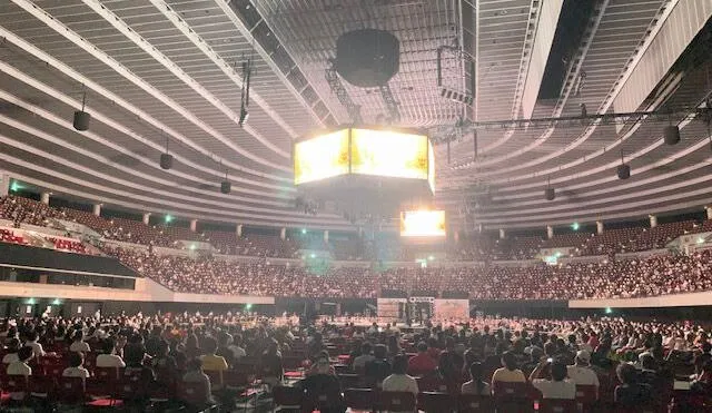 Volvieron los eventos de lucha libre con público en Japón. Foto: NJPW