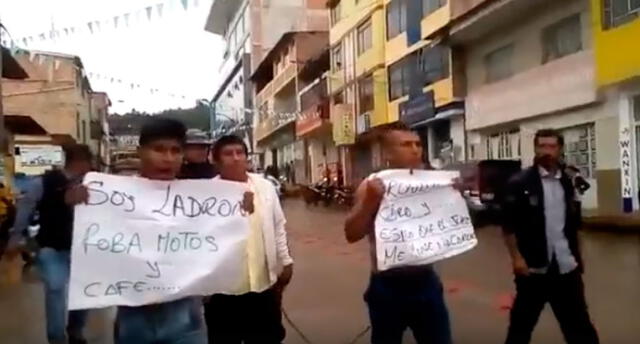 Cajamarca: ronderos atrapan y pasean por las calles a dos supuestos ladrones [VIDEO]