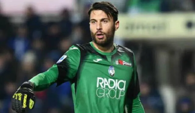 Marco Sportiello jugó en el partido de vuelta entre Atalanta y Valencia por Champions League.