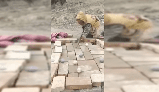 YouTube: Niños crearon mesa de billar de piedra para jugar [VIDEO]