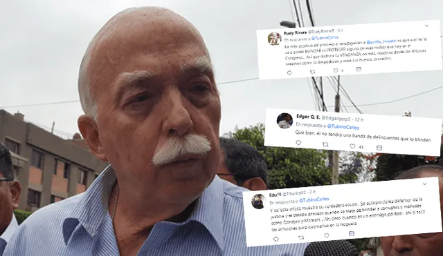 Tubino arremete contra Lescano, pero le recuerdan blindaje a Mamani