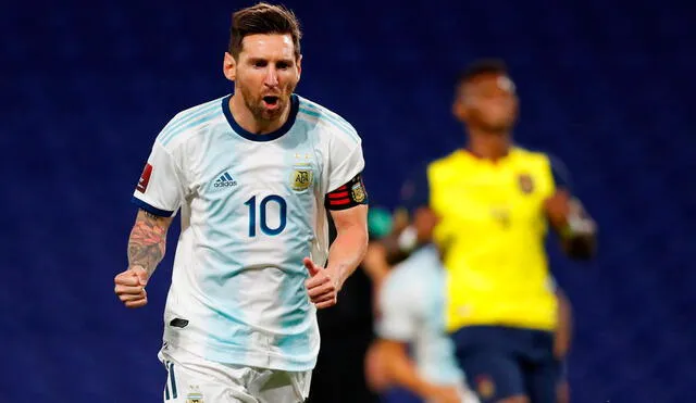 Lionel Messi marcó el primer gol del partido Argentina vs. Ecuador por la fecha 1 de las Eliminatorias Qatar 2022. Foto: EFE