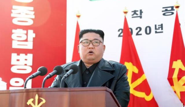 Kim Jong-un el 1 de mayo durante un discurso. Foto: KCNA (EFE)