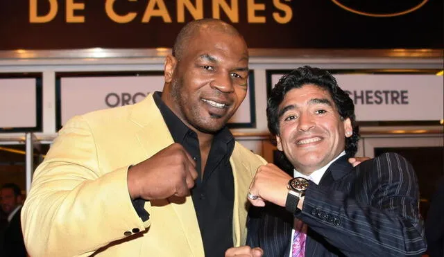 Mike Tyson y Maradona se elogiaron públicamente uno al otro en múltiples oportunidades. Foto: AFP