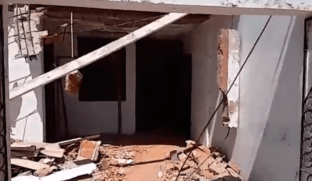 Talara: familia salva de morir aplastada por caída de techo luego del sismo del domingo [VIDEO]