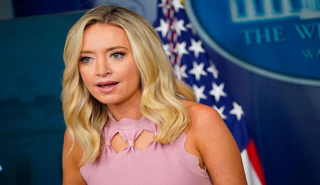 "Después de dar negativo de manera constante, incluso todos los días desde el jueves, di positivo para COVID-19 el lunes por la mañana sin experimentar síntomas", dijo Kayleigh McEnany. Foto: AFP