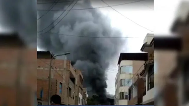 Incendio se registra en El Agustino. Créditos: Canal N.