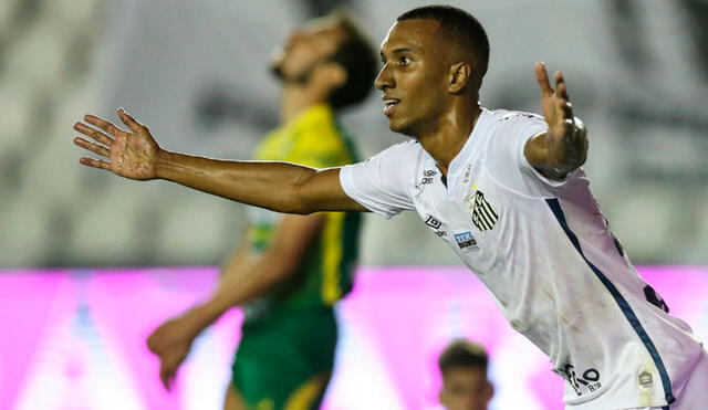 Santos derrotó a Defensa y Justicia por la última fecha de la fase de grupos de Copa Libertadores 2020. Foto: AFP.